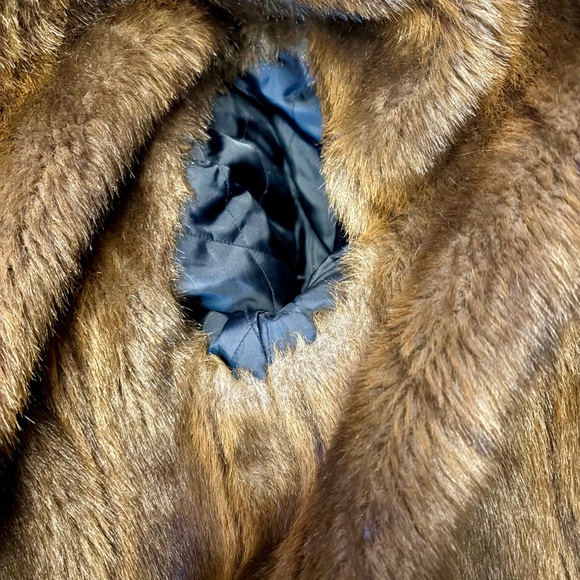 Denim&Co Black Teddy Coat with Brown Faux Fur Trim - Picture 10 of 11